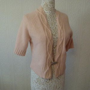 sold Pink Ralph Lauren angora wool short sleeve sweater L Beautiful (G23)